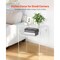 Acrylic Side Table 2 Tier Clear Bedside Table with Storage Shelf